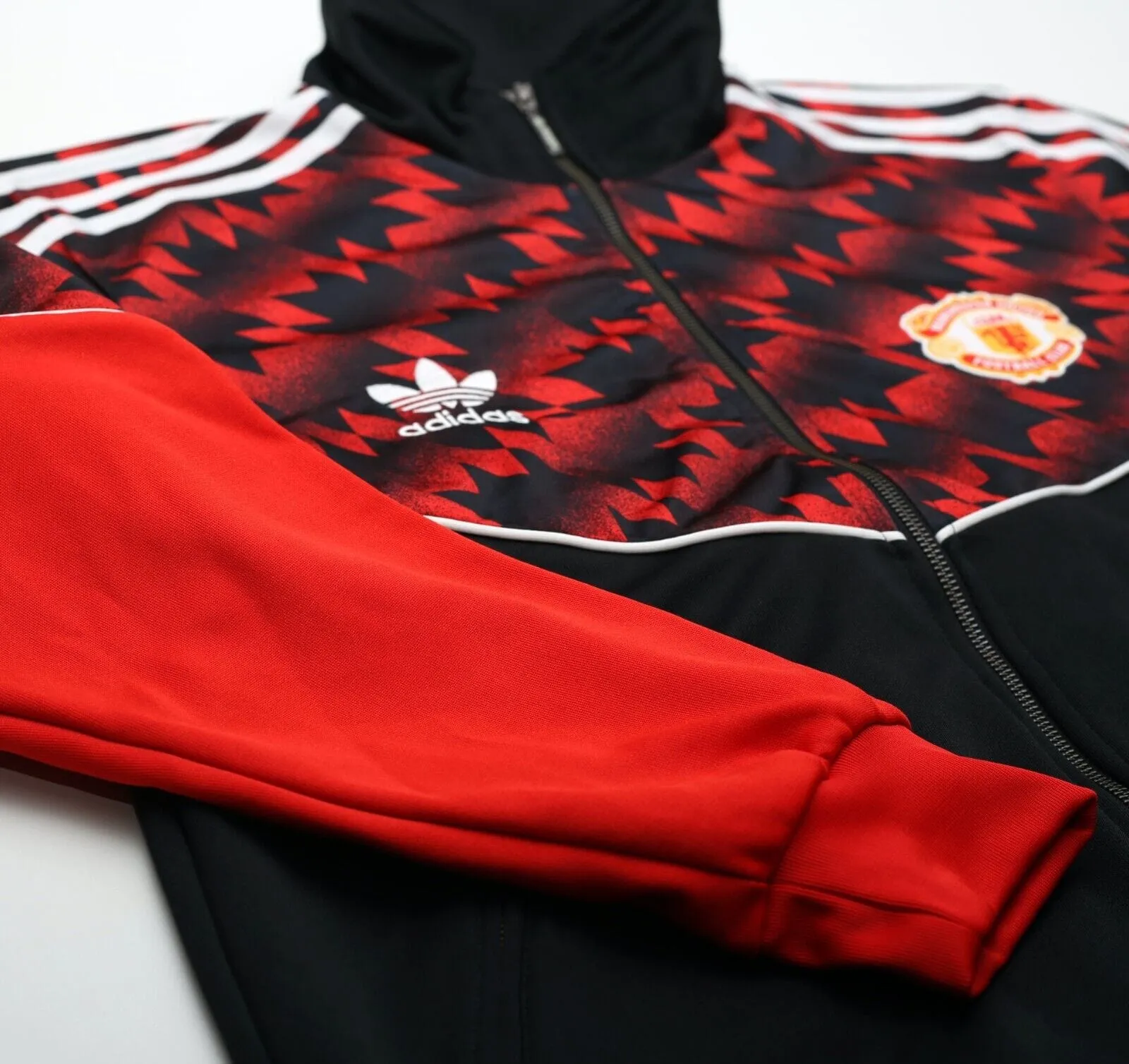 1990/92 Manchester United Vintage Retro adidas Originals Track Top (L)