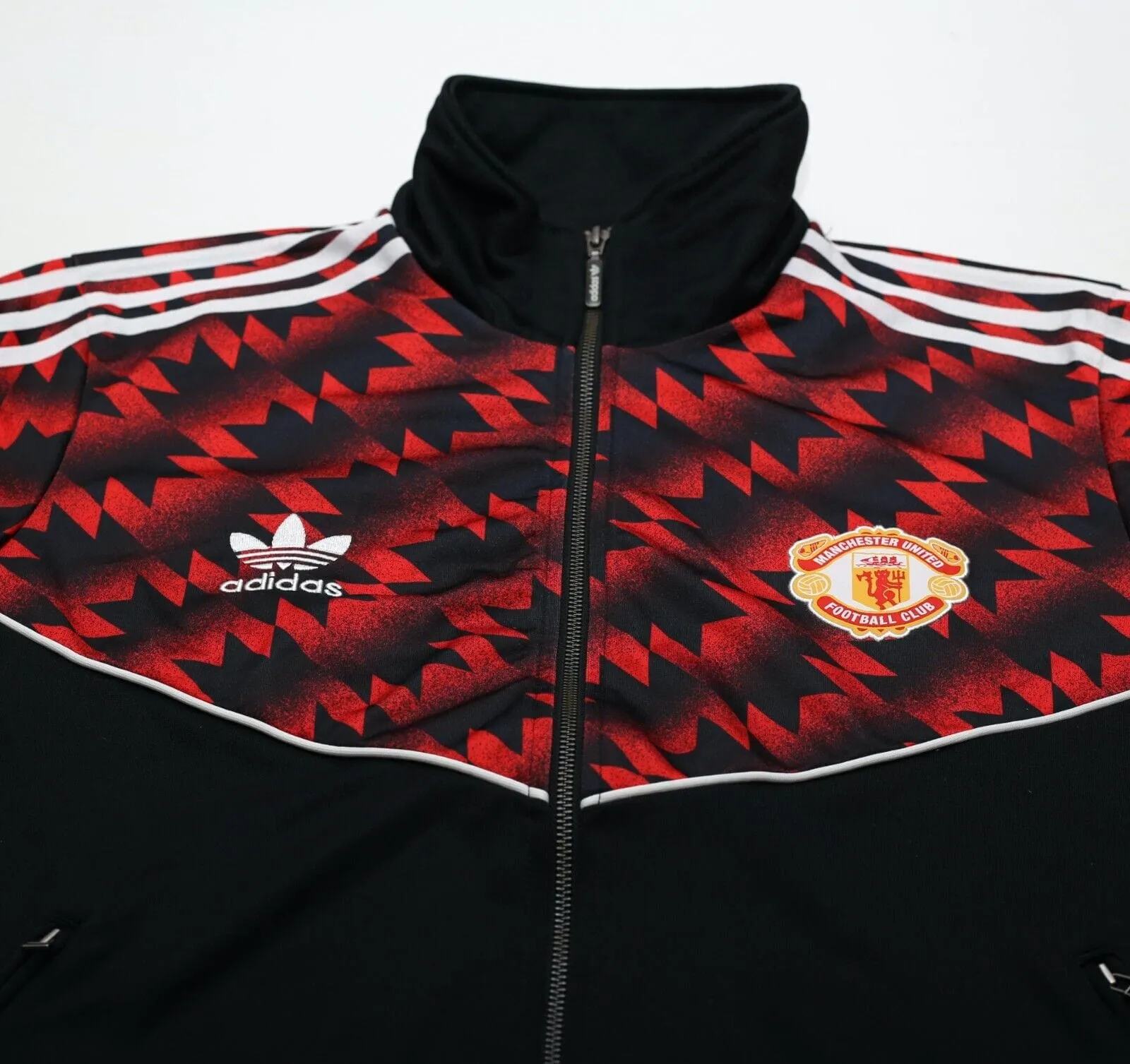 1990/92 Manchester United Vintage Retro adidas Originals Track Top (L)