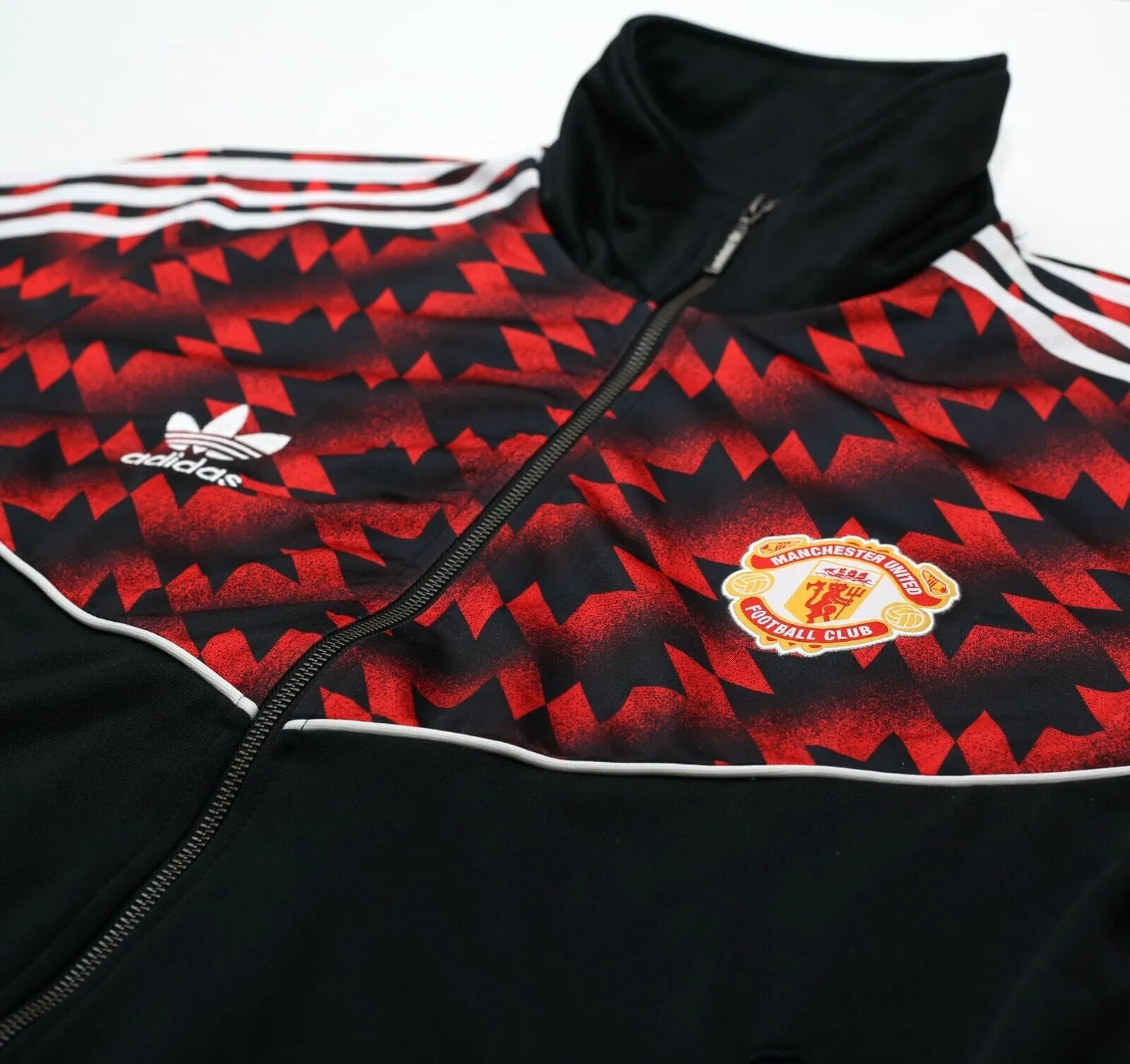 1990/92 Manchester United Vintage Retro adidas Originals Track Top (L)