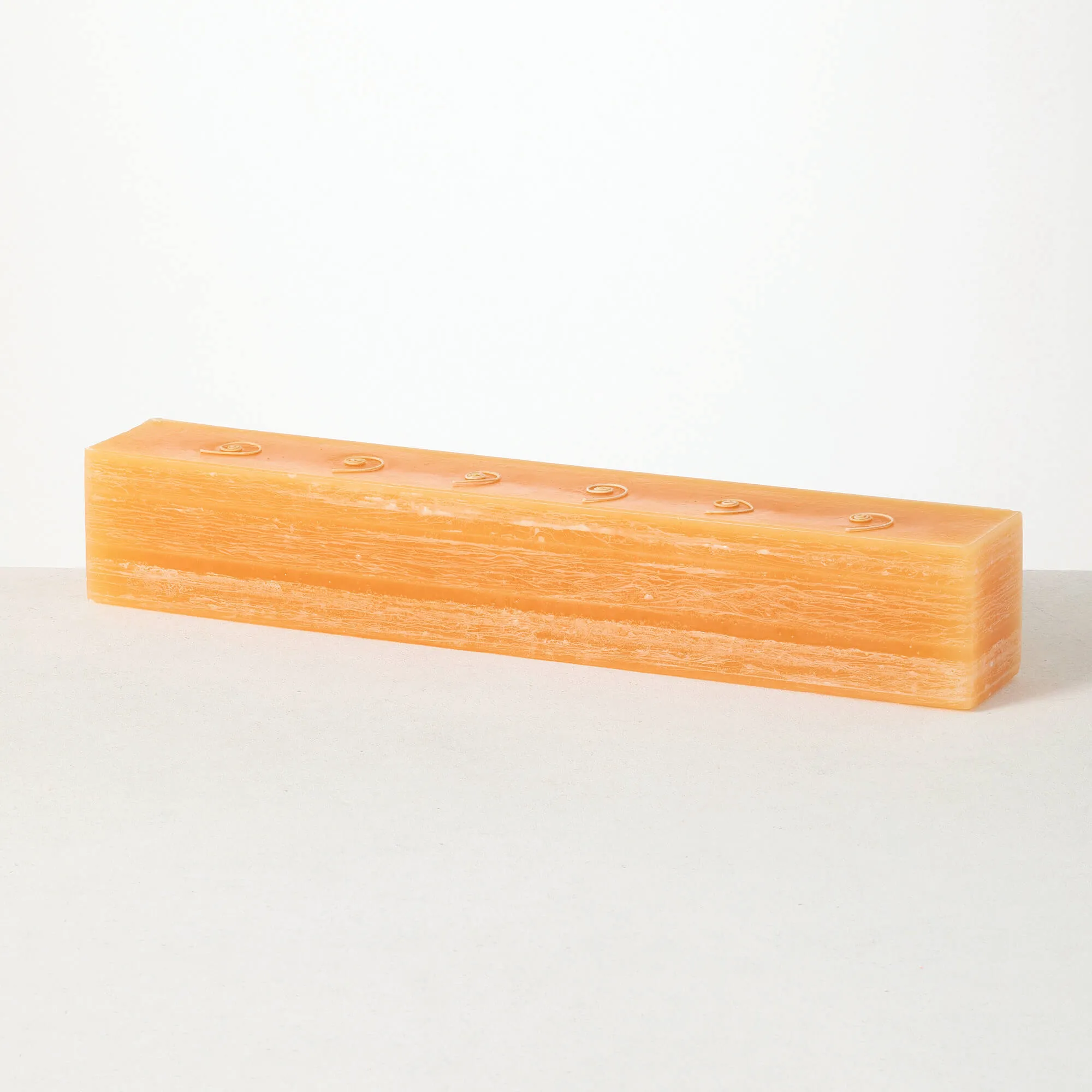22" Amber Layered Brick Candle