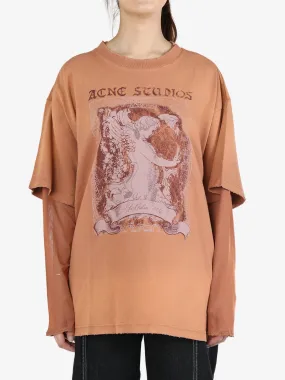 ACNE STUDIOS - Women Layered Print T-Shirt