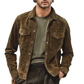 Advbridge American Vintage Mens New Casual Corduroy Jacket Coat Spring Autumn Trendy Pockets Cargo Coats Streetwear Man Hunting Jacket