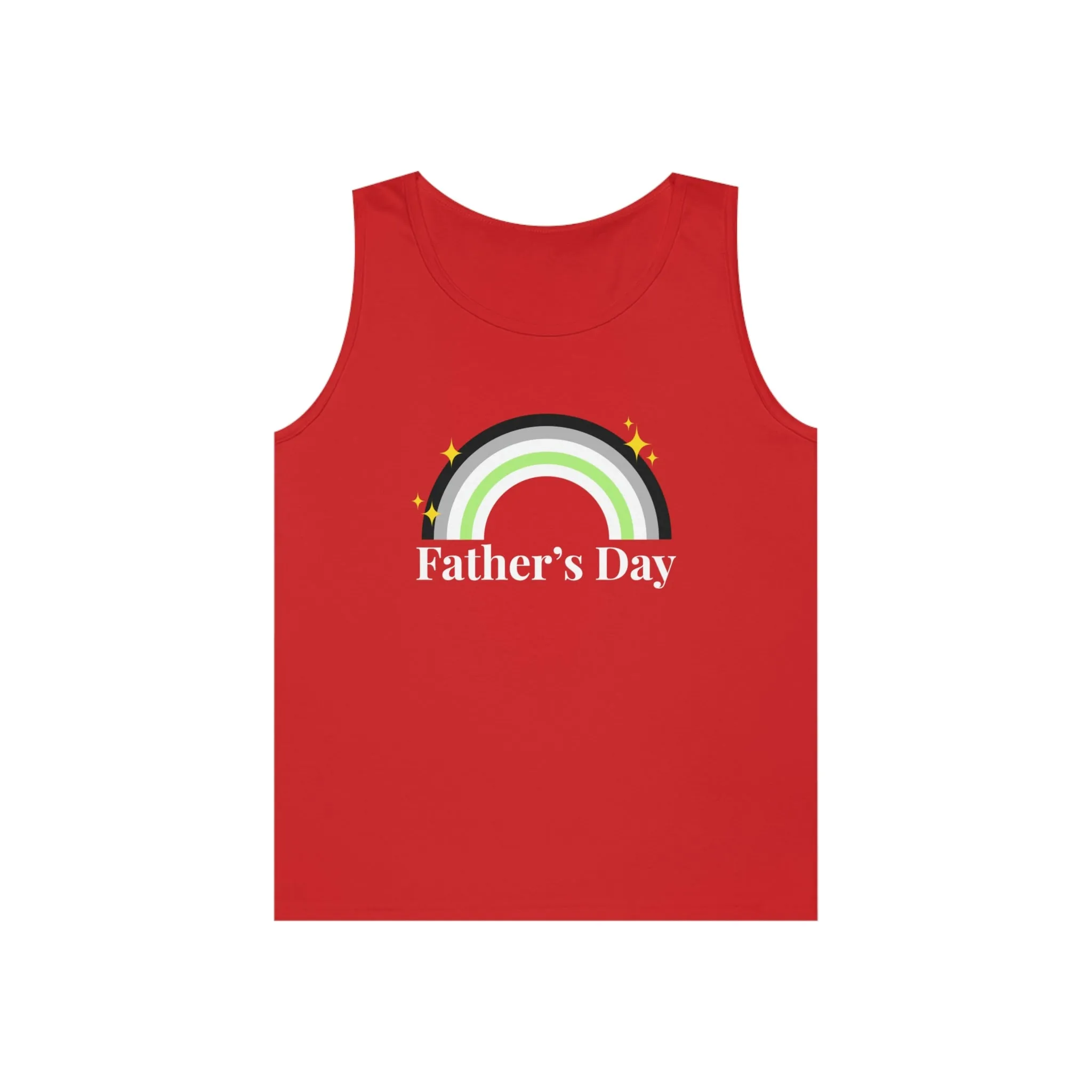 Agender Pride Flag Heavy Cotton Tank Top Unisex Size - Father's Day