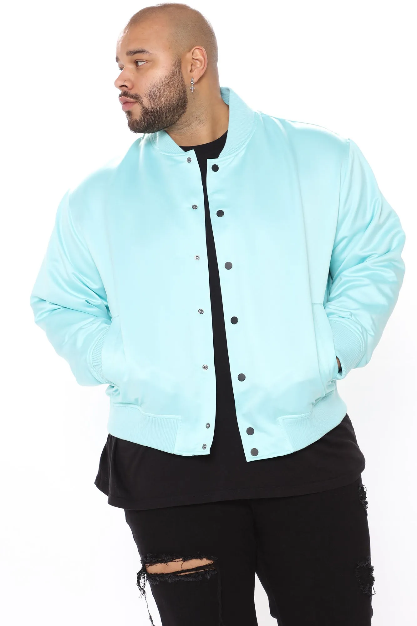 Ashton Essential Bomber Jacket - Blue