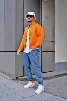 Ashton Essential Bomber Jacket - Orange