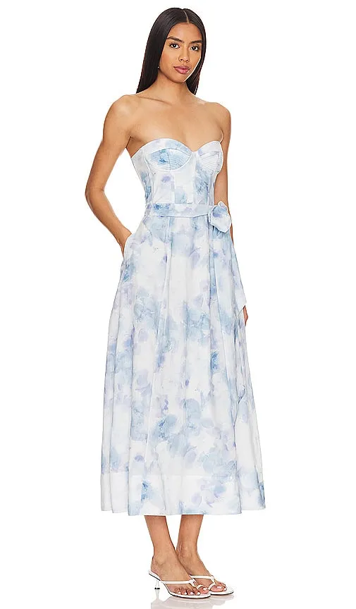 Bardot Vibrant Midi Dress in Baby Blue