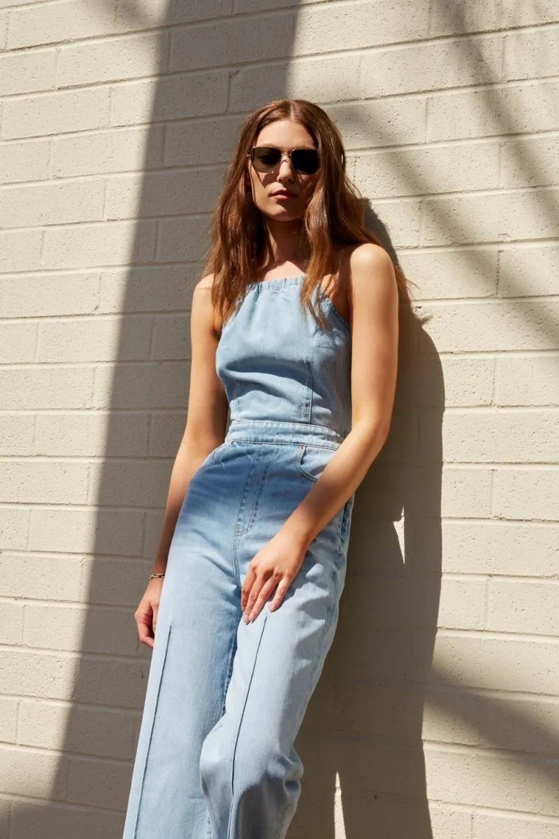 Cami Halter Jumpsuit in Quartz Creek