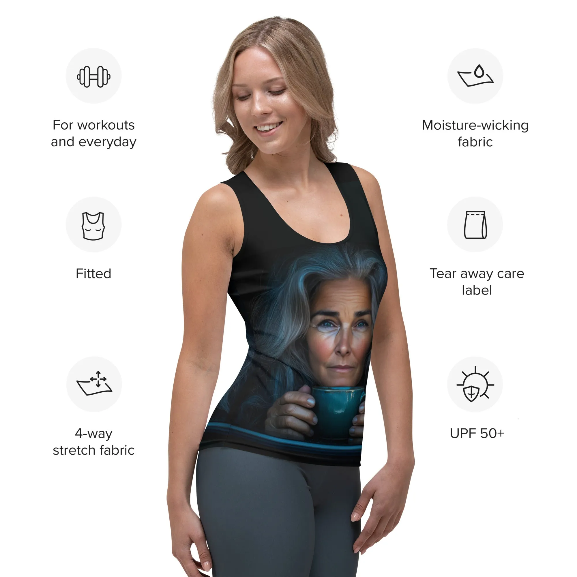 Charming Brew Sublimation Cut & Sew Tank Top