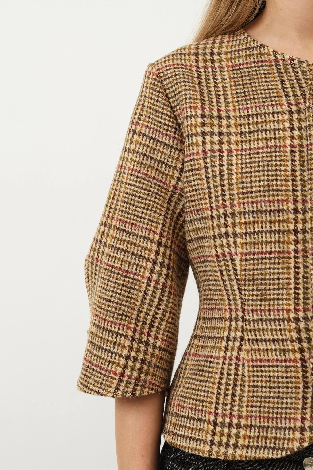 Christie Top — Cafe Latte Plaid