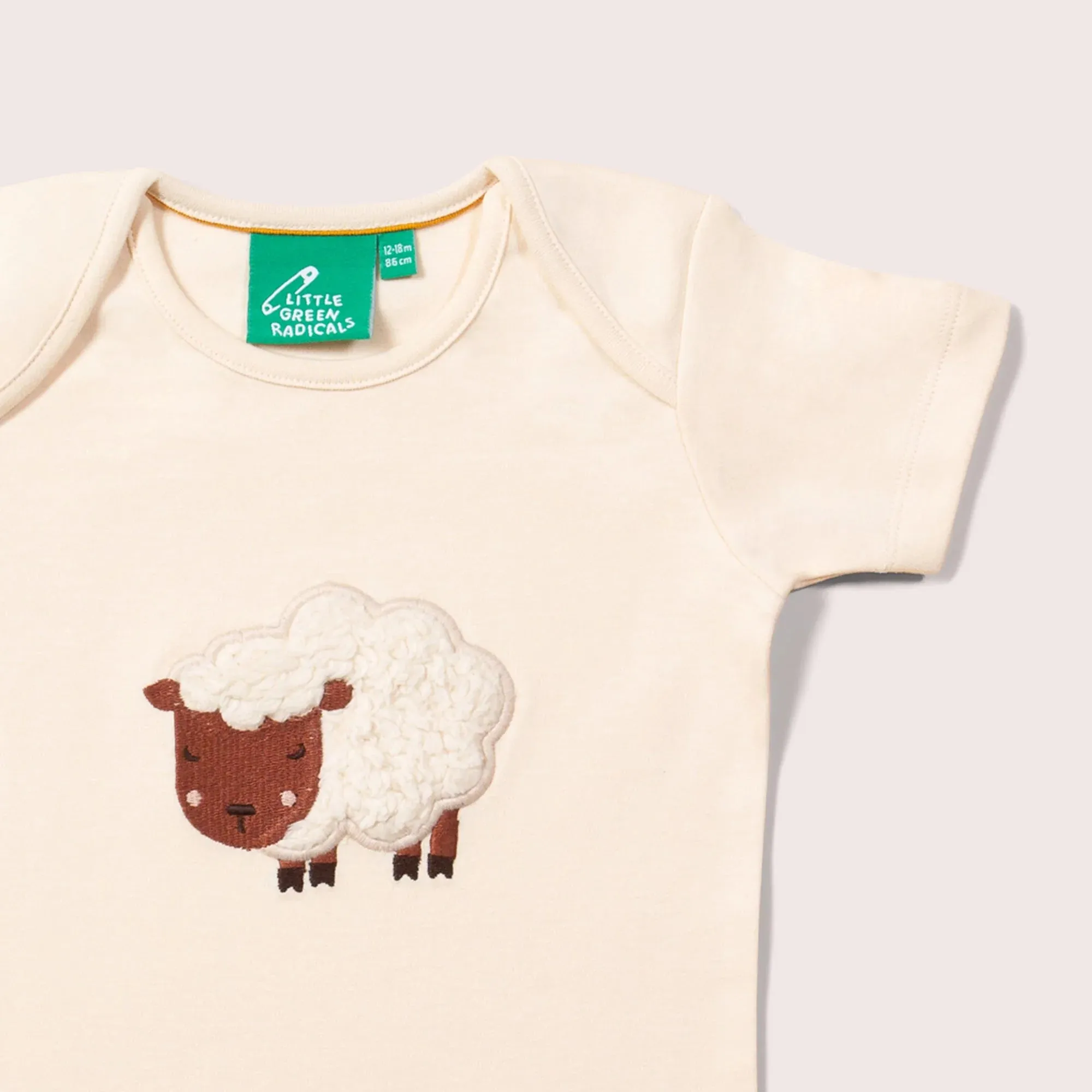 Counting Sheep Applique Short Sleeved T-Shirt