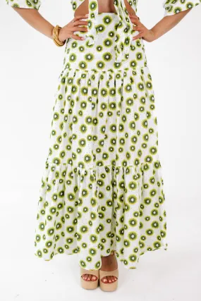 Covered In Kiwi Midi Skirt - Green