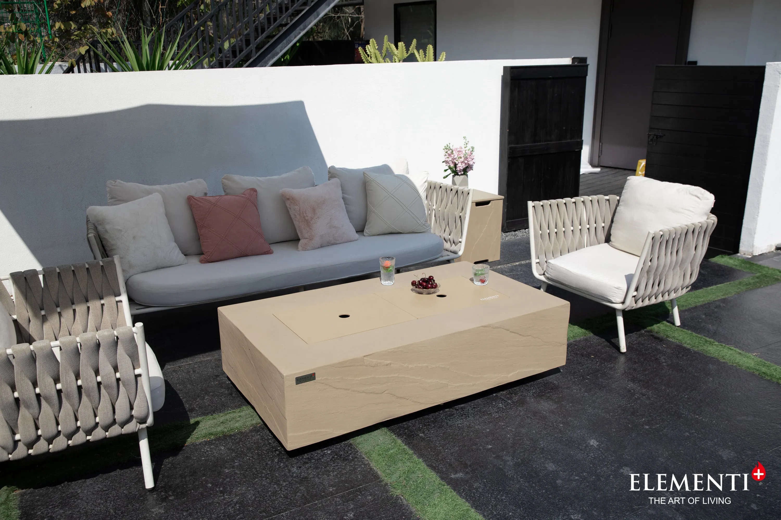 Elementi Plus OFG410SY Colorado Concrete Outdoor Fire Table