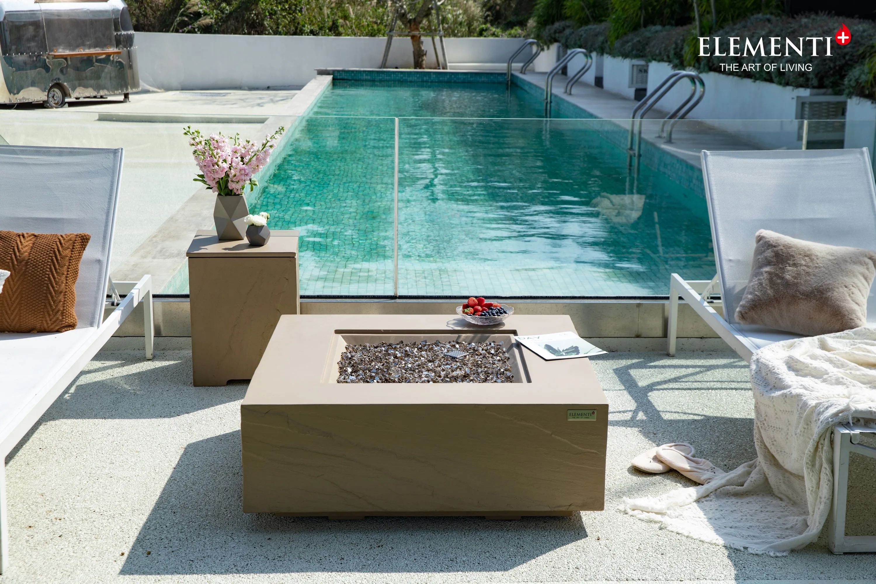 Elementi Plus OFG411SY Uluru Concrete Outdoor Fire Table