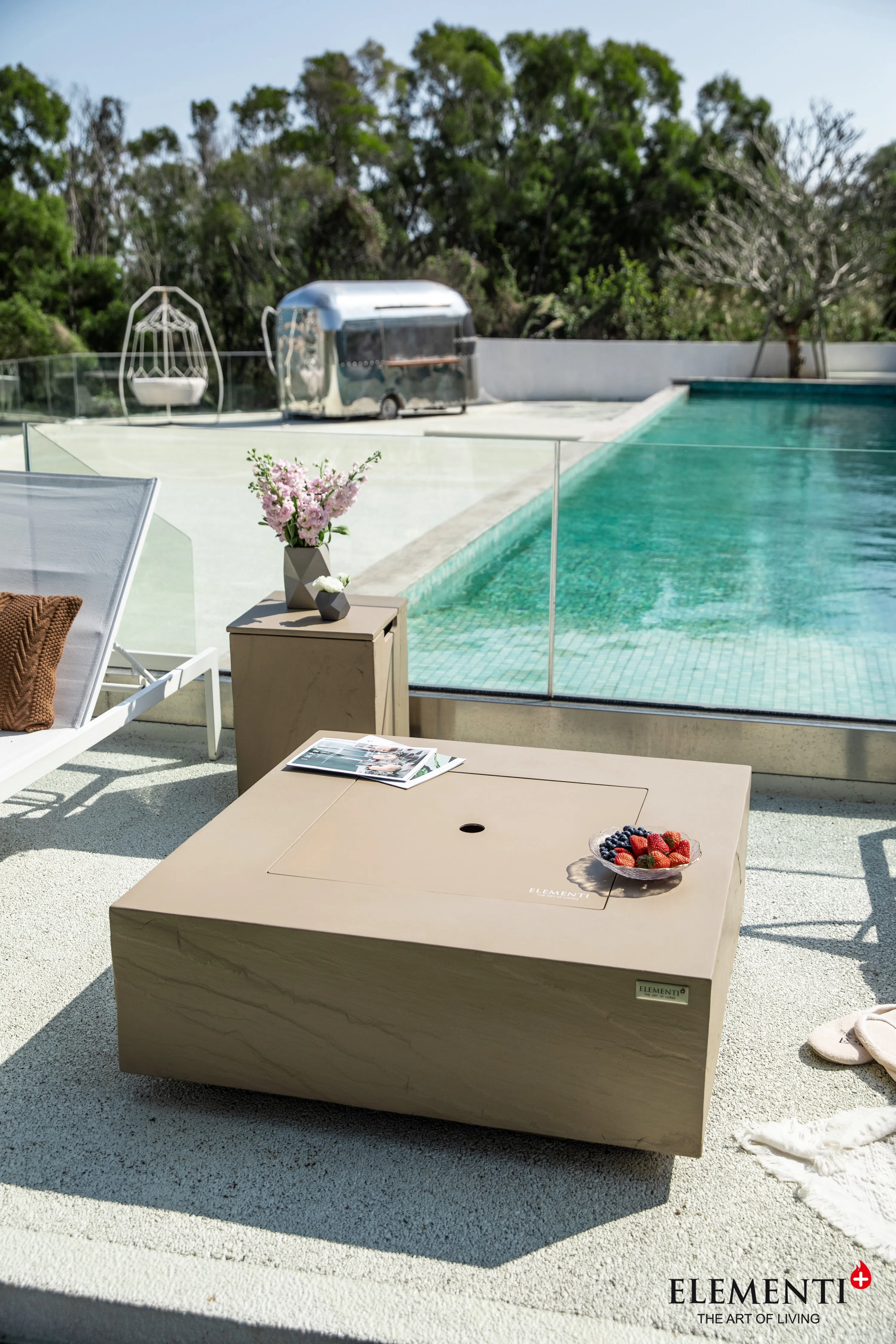 Elementi Plus OFG411SY Uluru Concrete Outdoor Fire Table