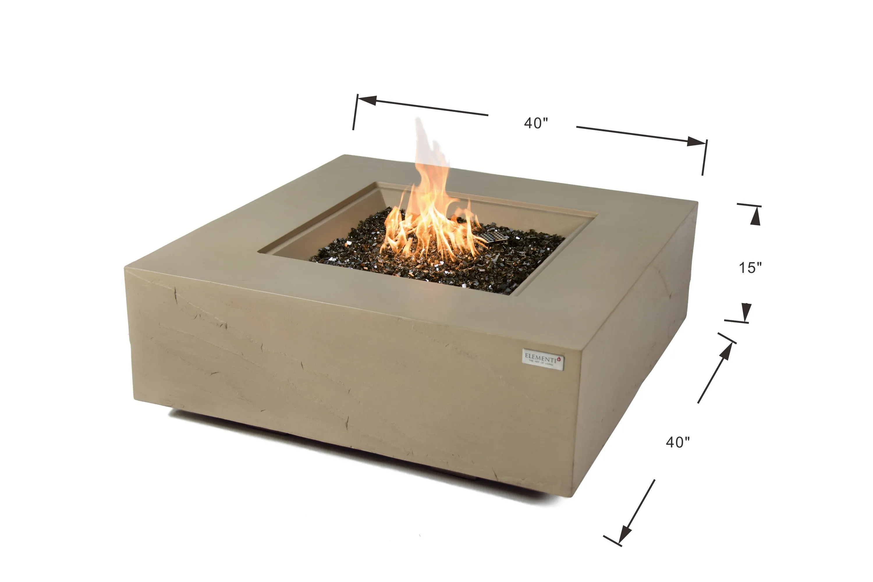 Elementi Plus OFG411SY Uluru Concrete Outdoor Fire Table