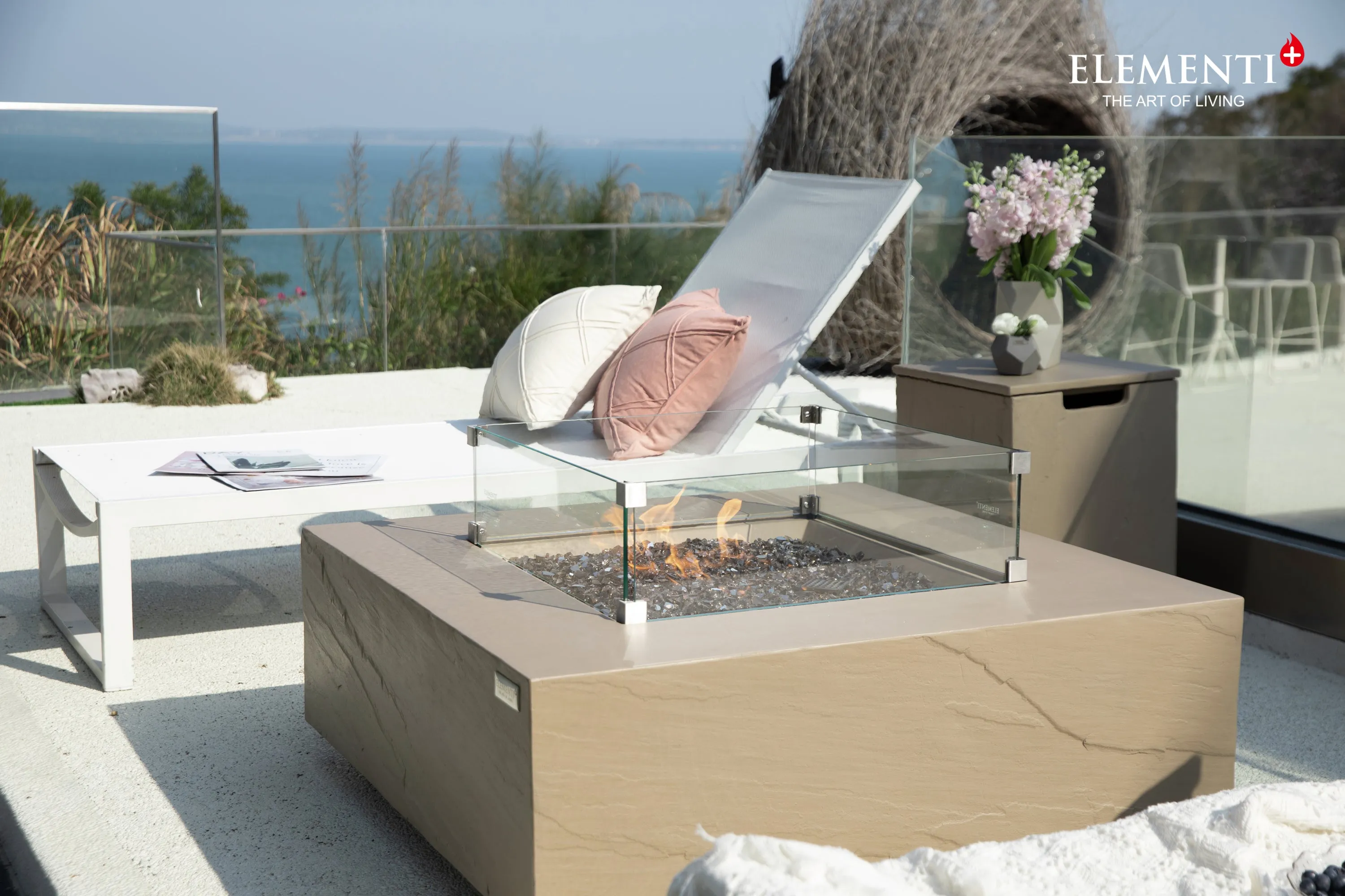 Elementi Plus OFG411SY Uluru Concrete Outdoor Fire Table