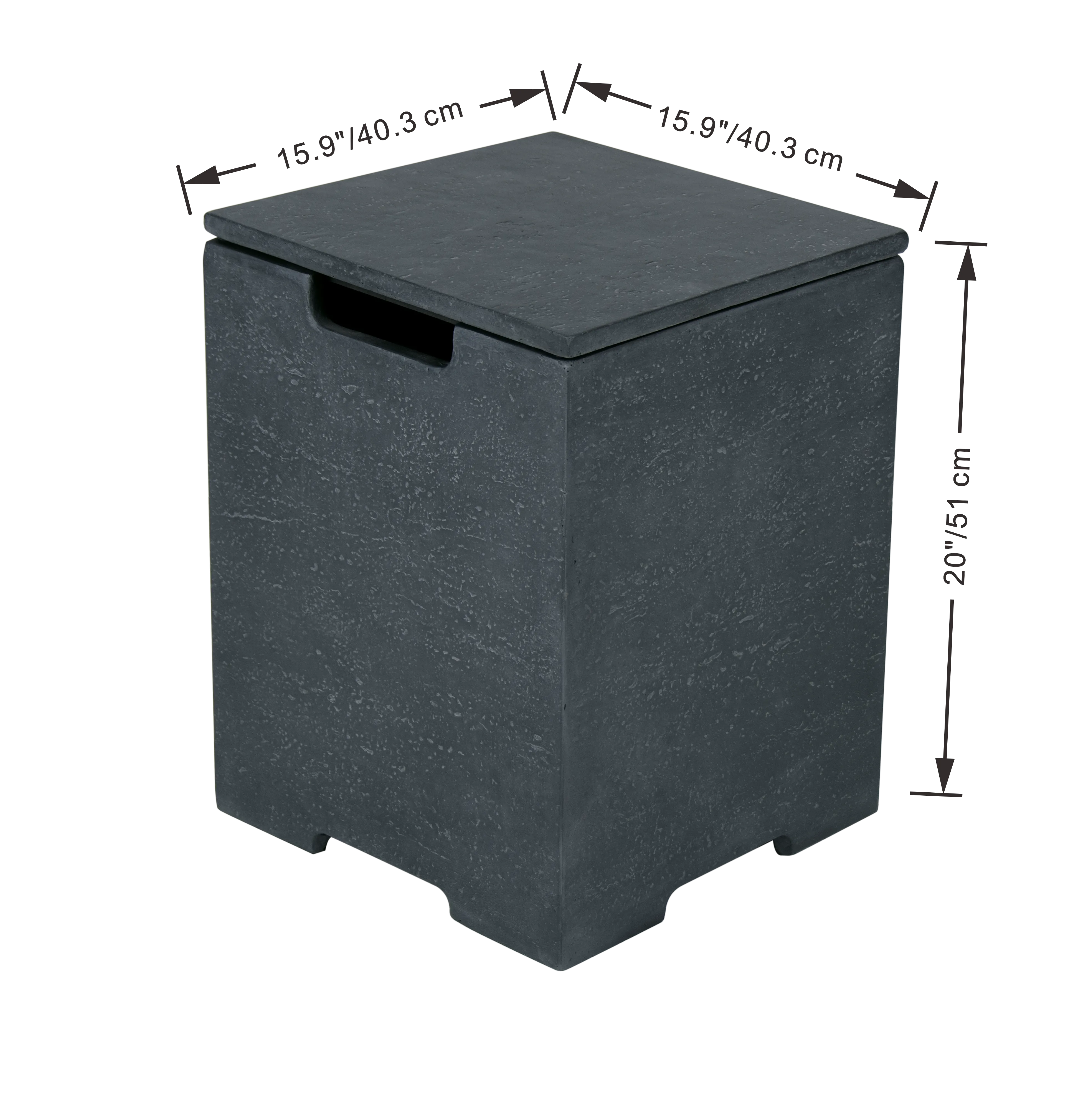 Elementi Plus OFG415DG Positano Concrete Outdoor Fire Table