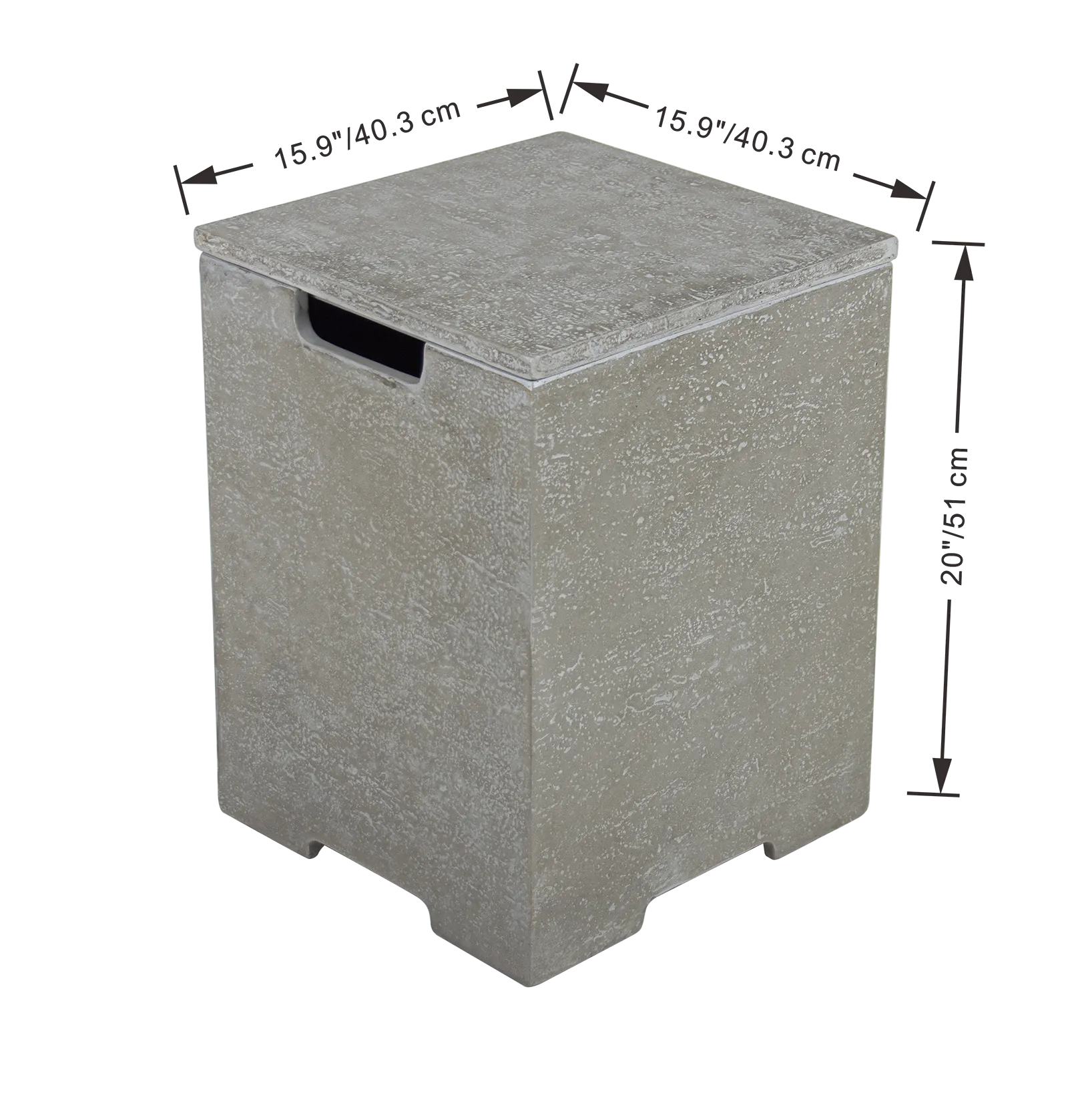 Elementi Plus OFG416LG Monte Carlo Concrete Outdoor Fire Table