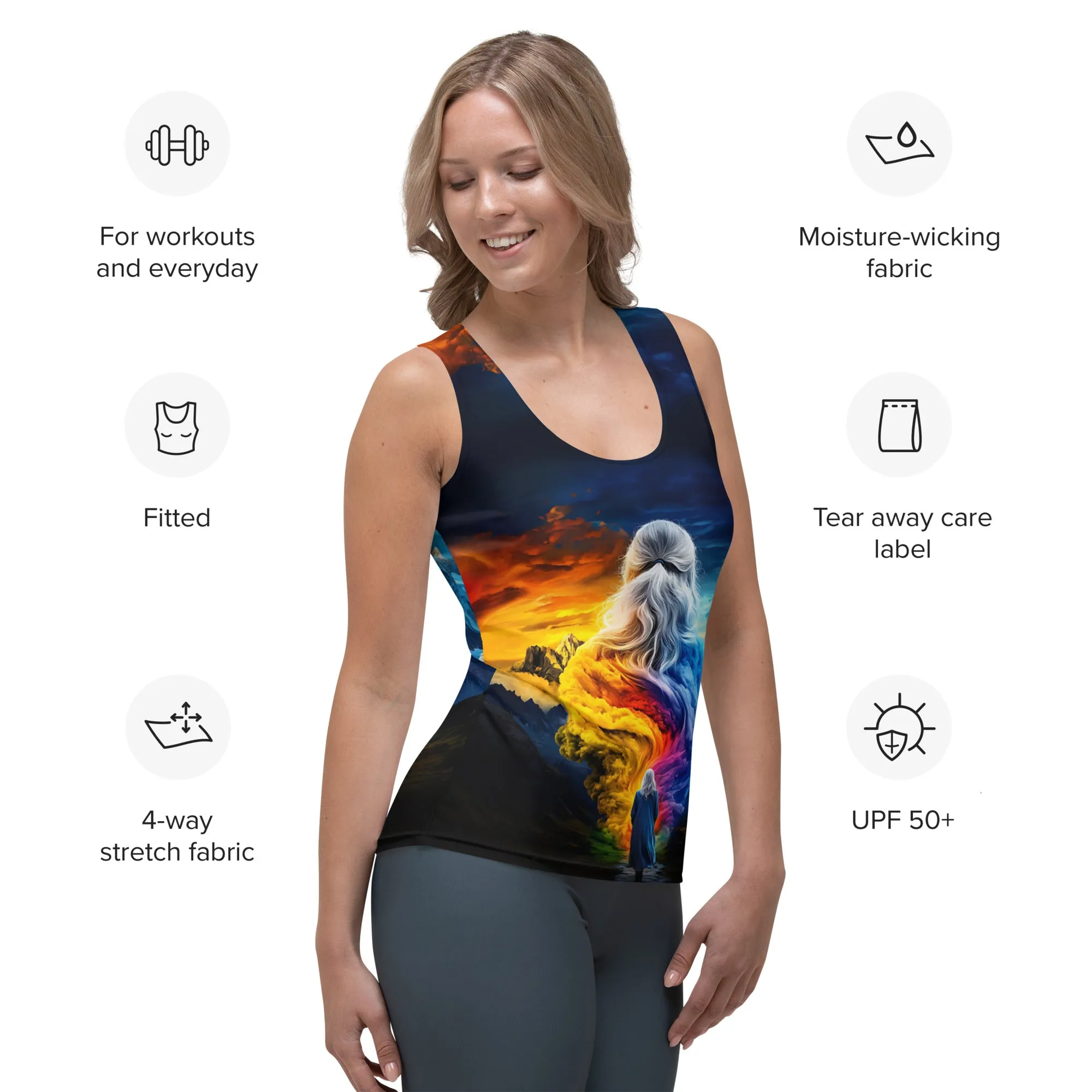 Empowered Renewal Path Sublimation Cut & Sew Tank Top