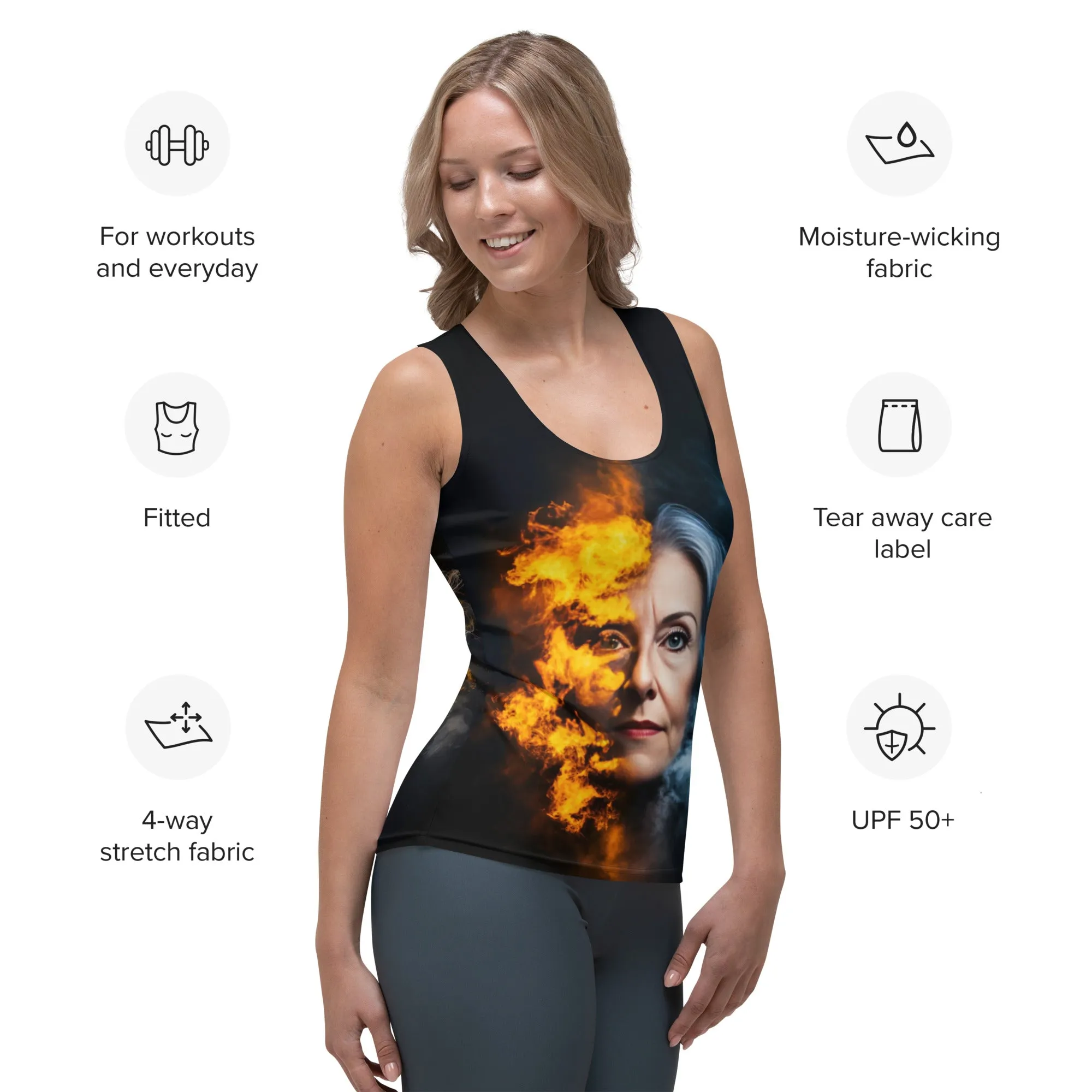 Fiery Beauty Sublimation Cut & Sew Tank Top