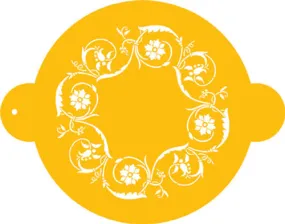 Flower Scroll Top Stencil