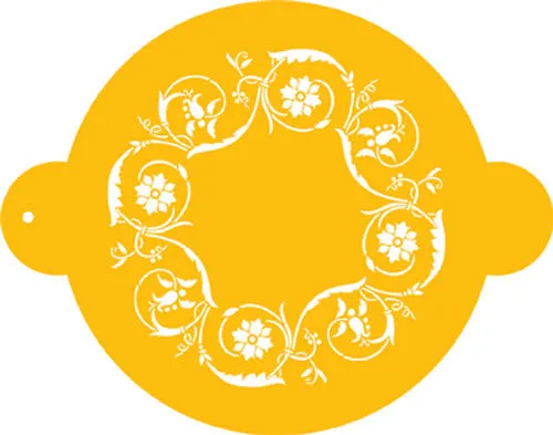 Flower Scroll Top Stencil