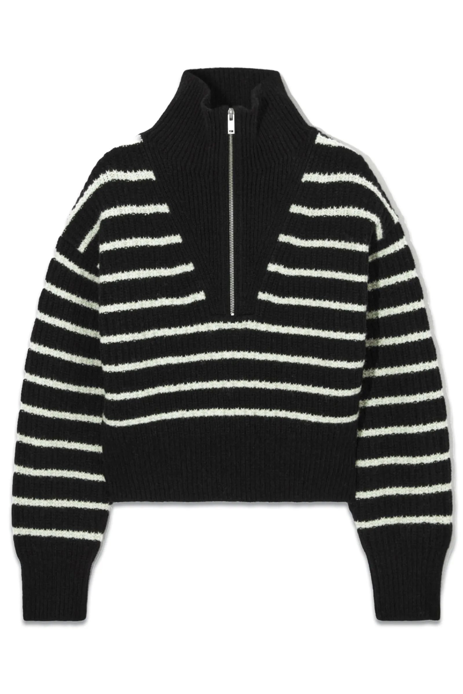 Half-zip Funnel-neck Wool Jumper