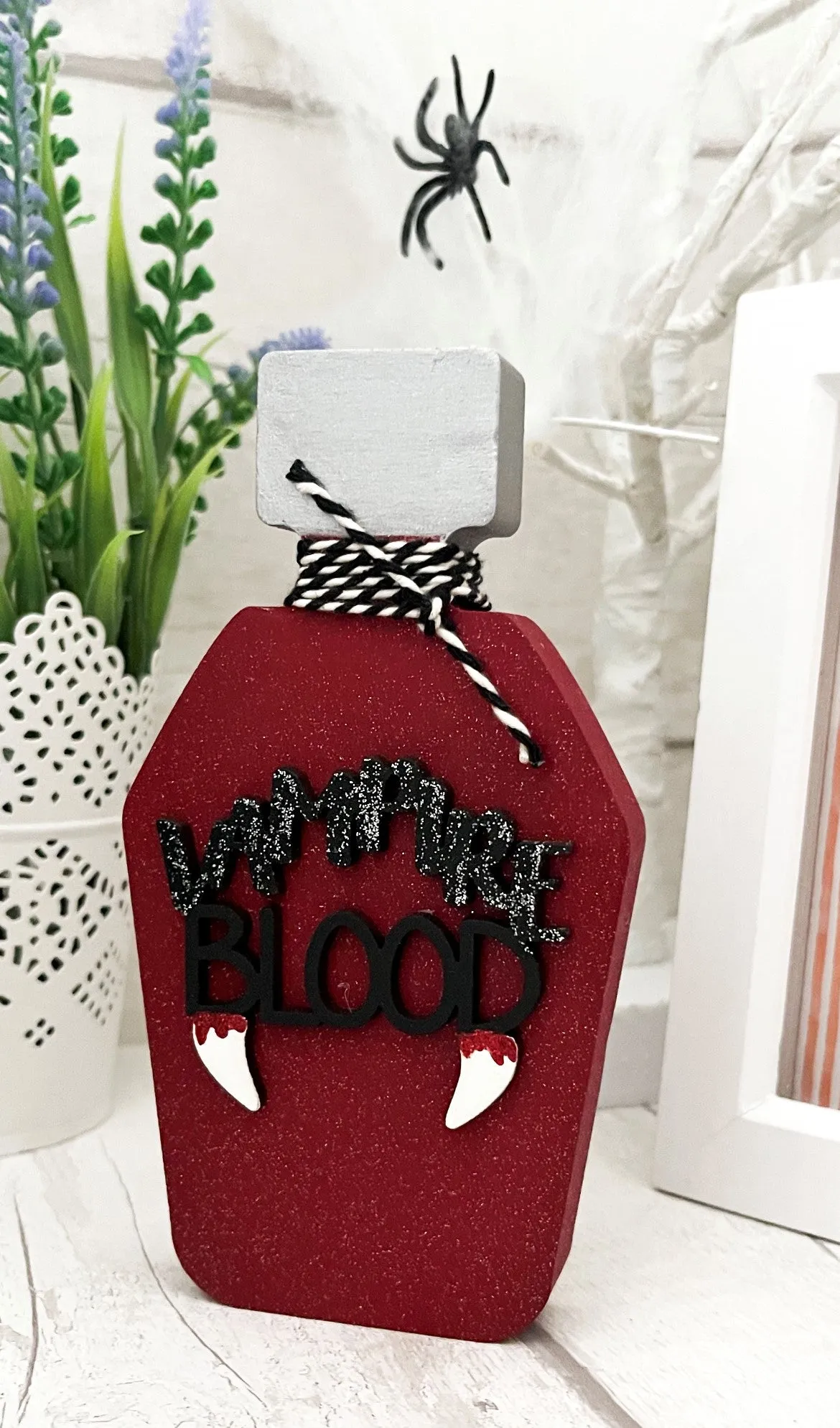 Halloween Potion Bottles Wooden Decorations