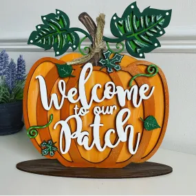 Halloween Pumpkin Decoration ‘Welcome To Our Patch’