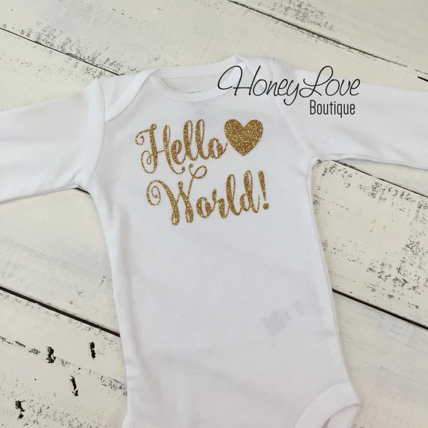 Hello World! Gold Glitter and White/Gold Glitter tutu skirt bloomers
