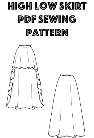 Hi Low Skirt Digital PDF Sewing Pattern