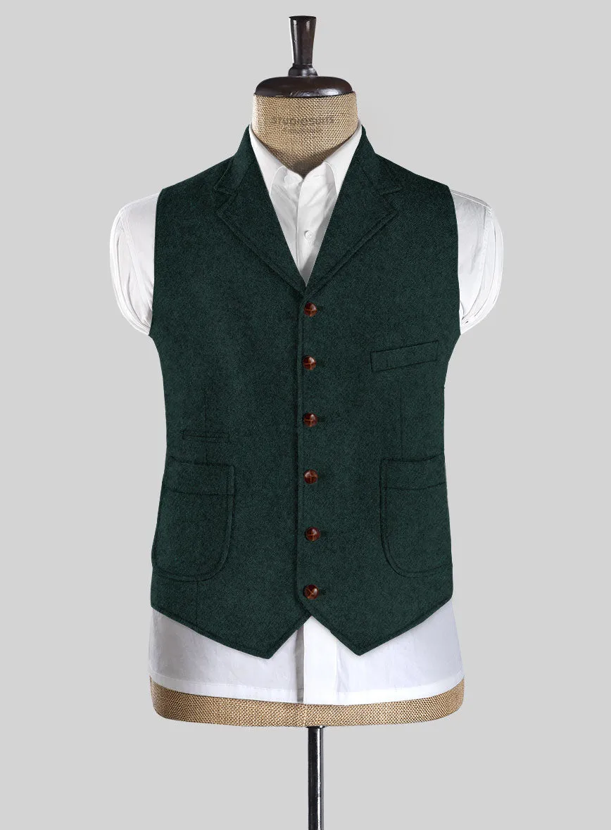 Highlander Melange Green Tweed Hunting Vest