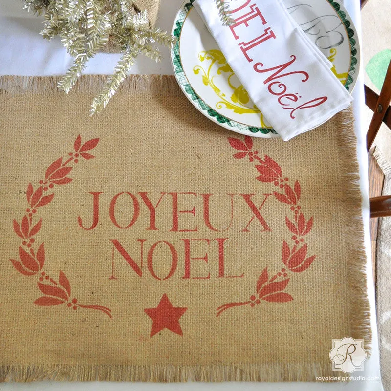 Holiday Garland Christmas Stencil
