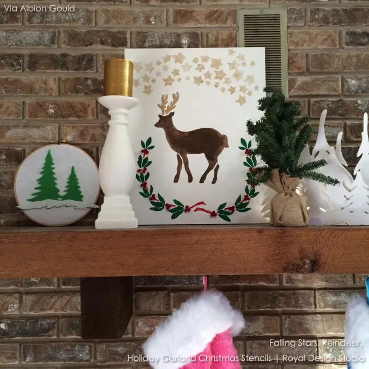 Holiday Garland Christmas Stencil