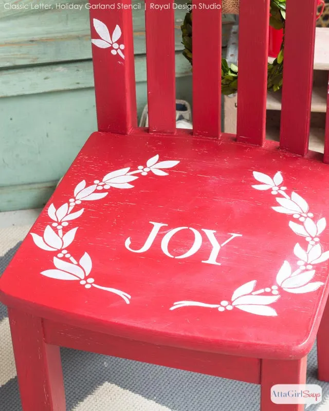 Holiday Garland Christmas Stencil