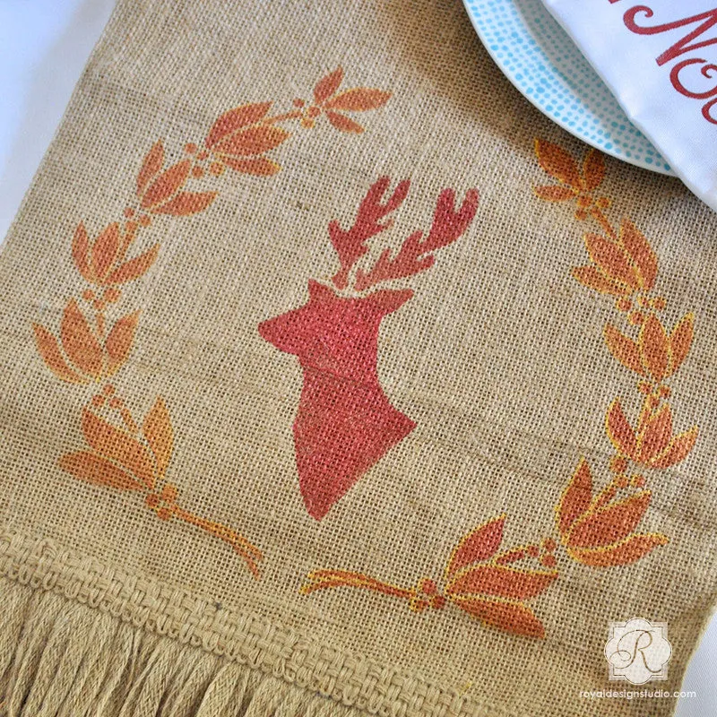 Holiday Garland Christmas Stencil