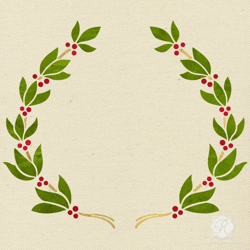 Holiday Garland Christmas Stencil