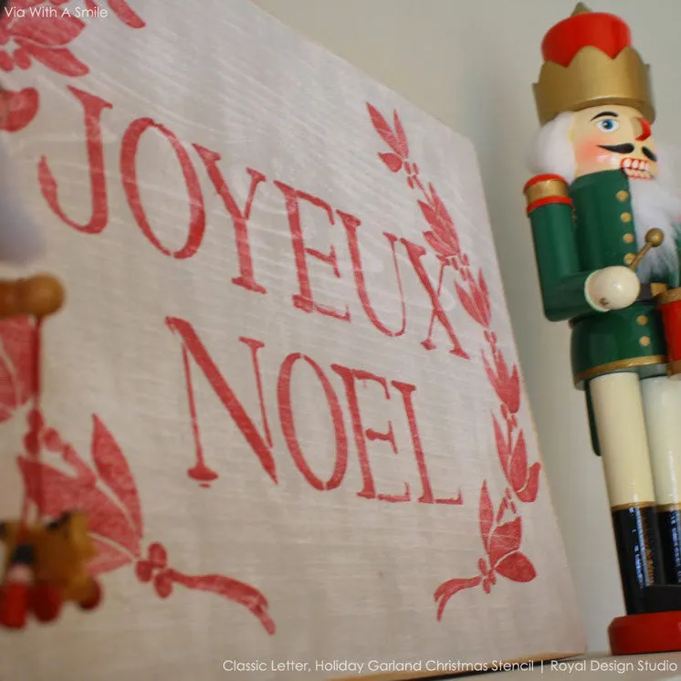 Holiday Garland Christmas Stencil