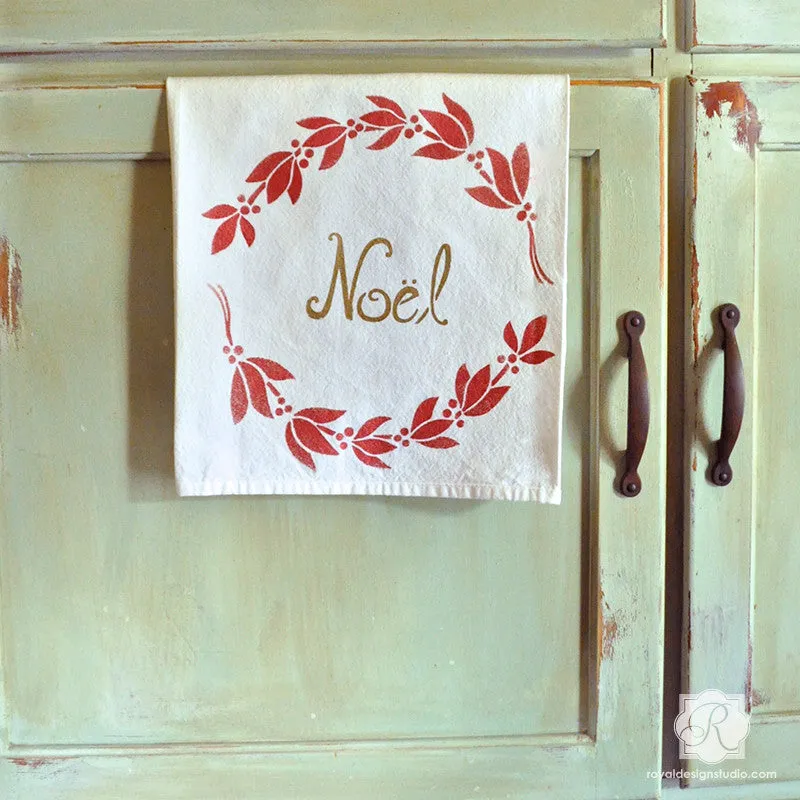 Holiday Garland Christmas Stencil