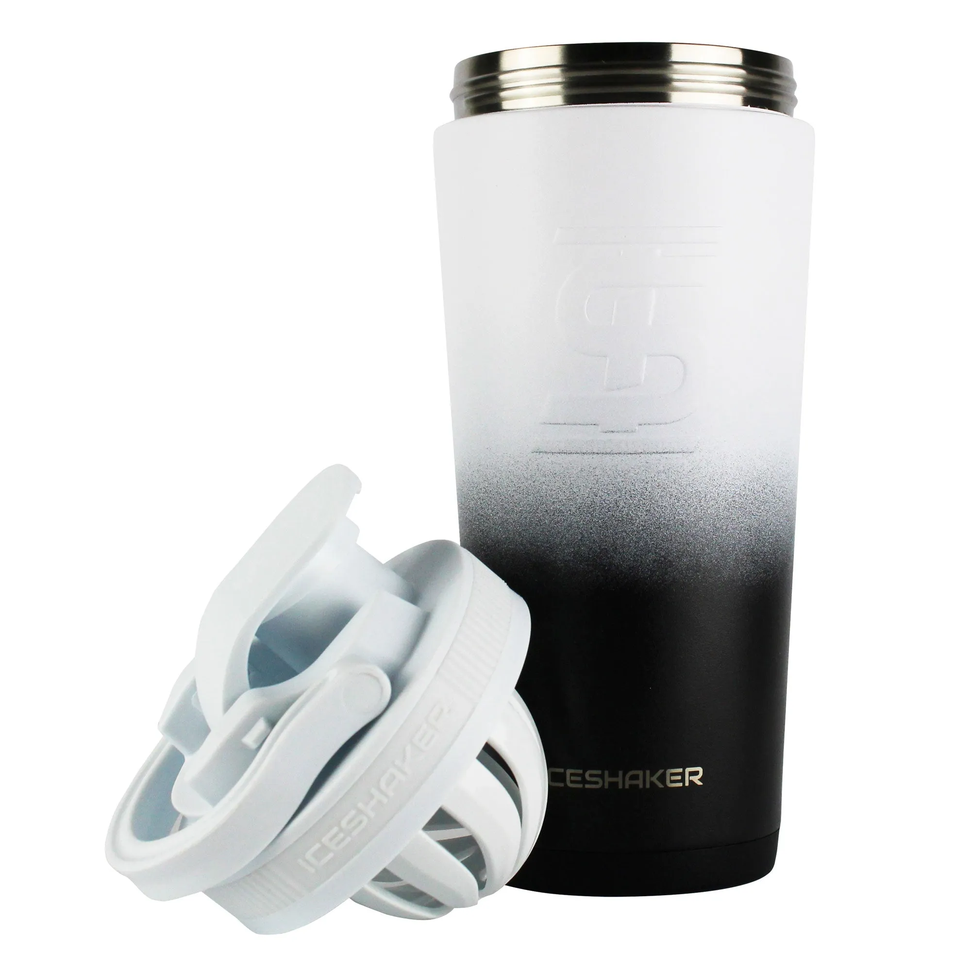 Ice Shaker Ombre Series 26oz Shaker Bottle - Black White Ombre