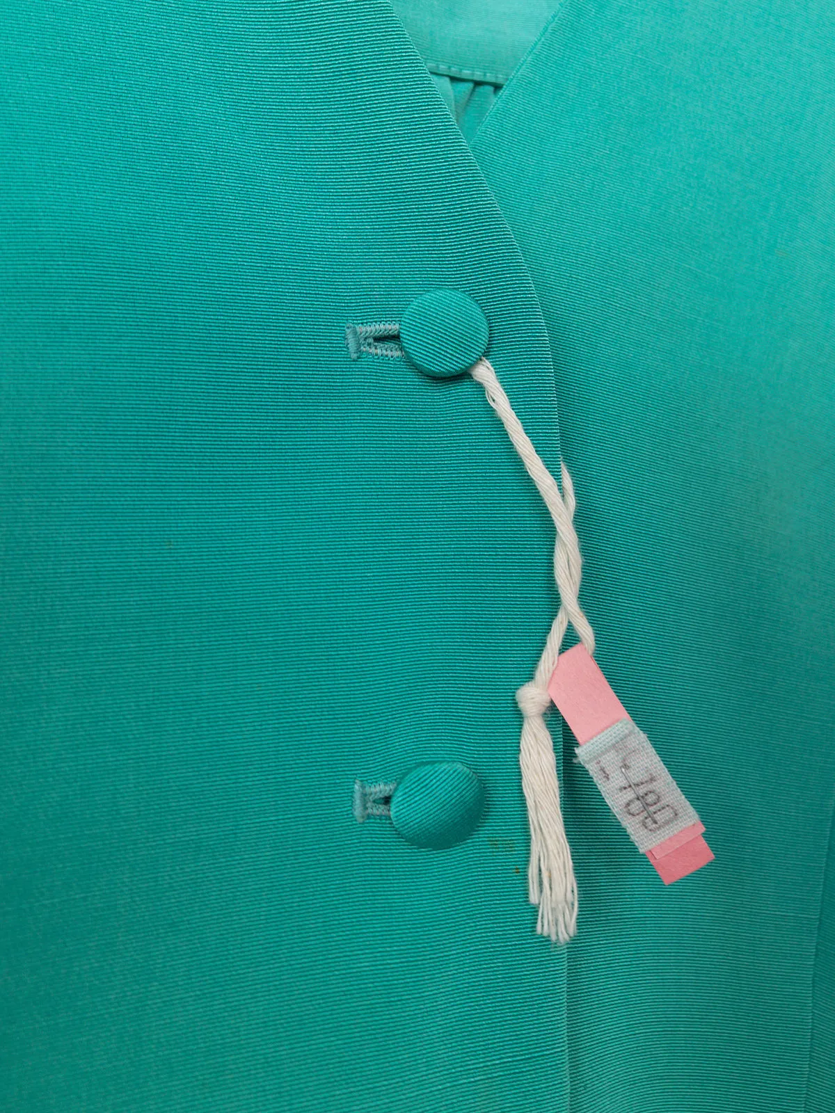 Jasper Conran 1980s teal grosgrain skirt suit - womens 8 6