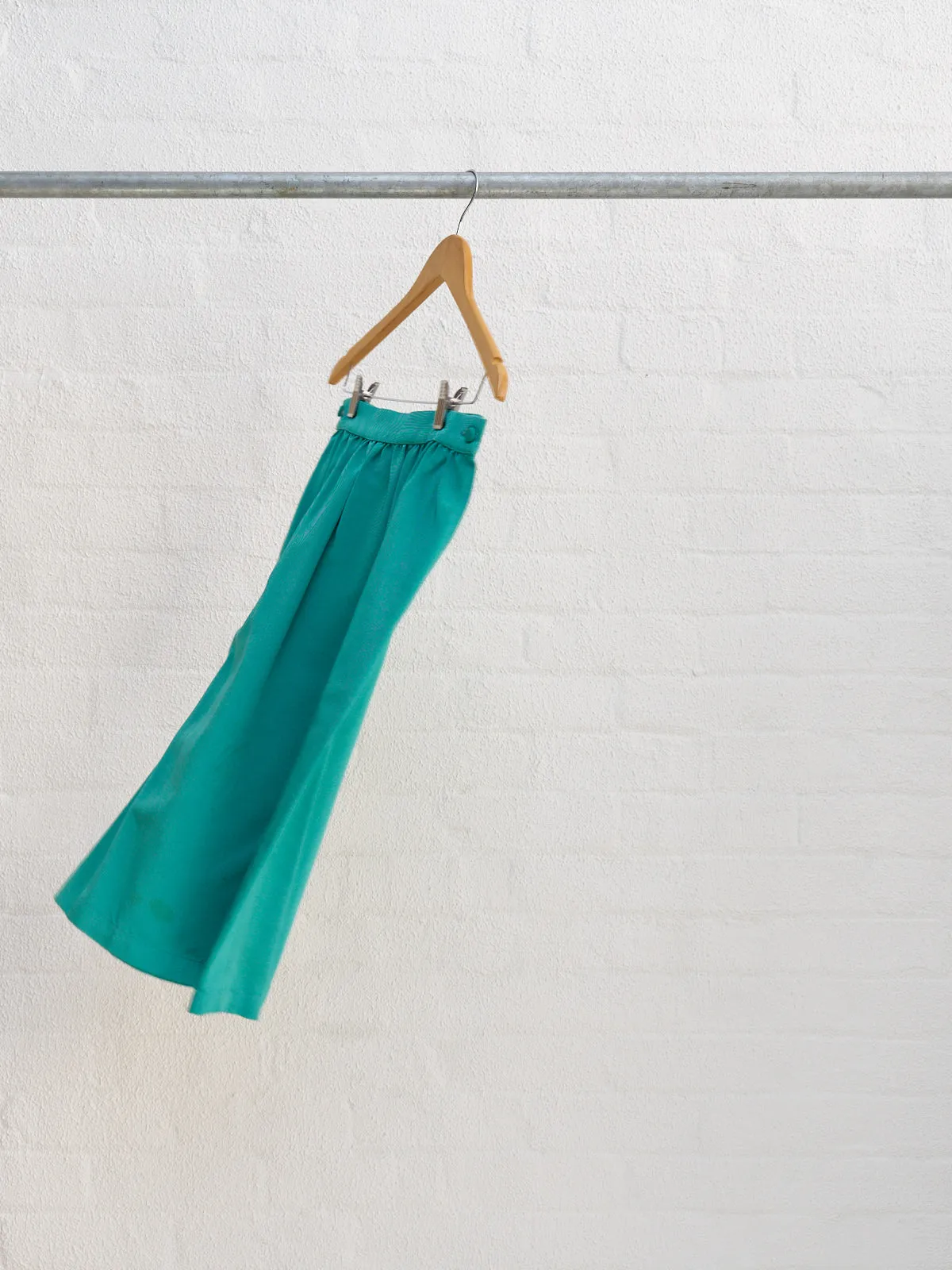 Jasper Conran 1980s teal grosgrain skirt suit - womens 8 6