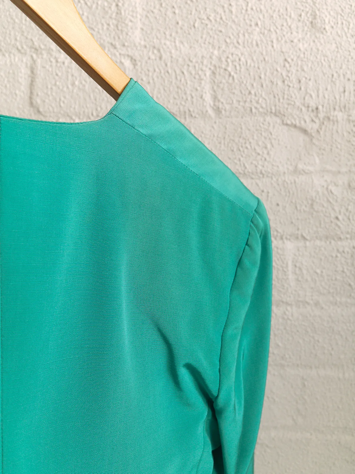 Jasper Conran 1980s teal grosgrain skirt suit - womens 8 6