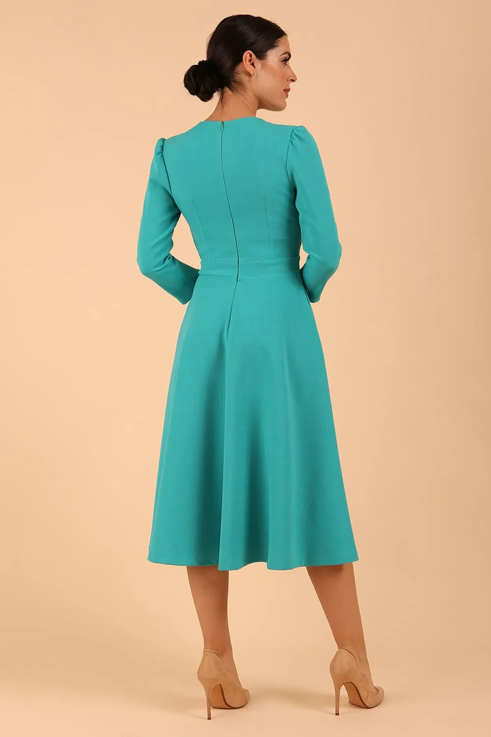 Karma 3/4 Length Sleeved Swing Dress