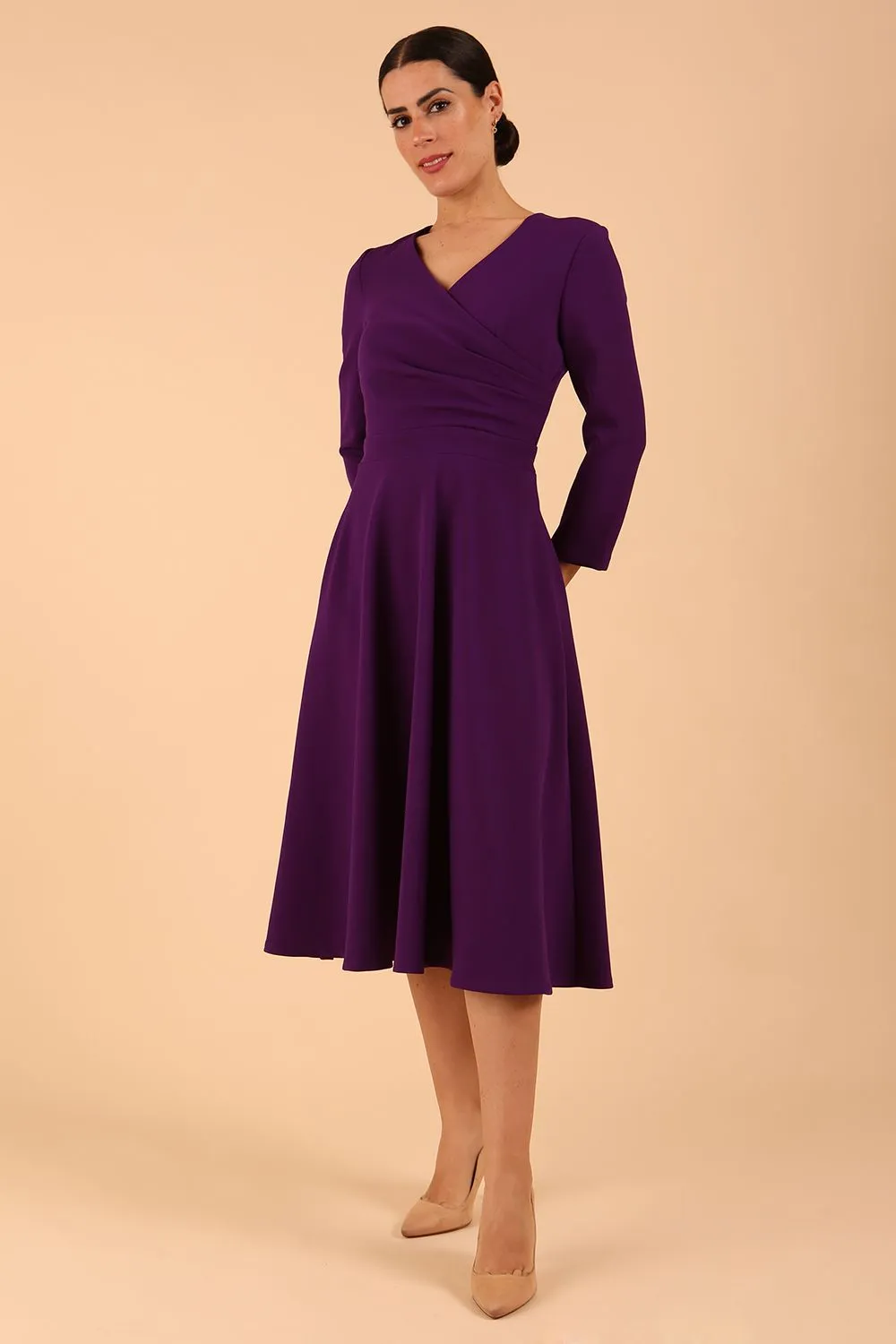 Karma 3/4 Length Sleeved Swing Dress