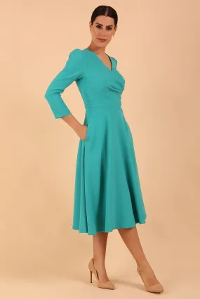 Karma 3/4 Length Sleeved Swing Dress