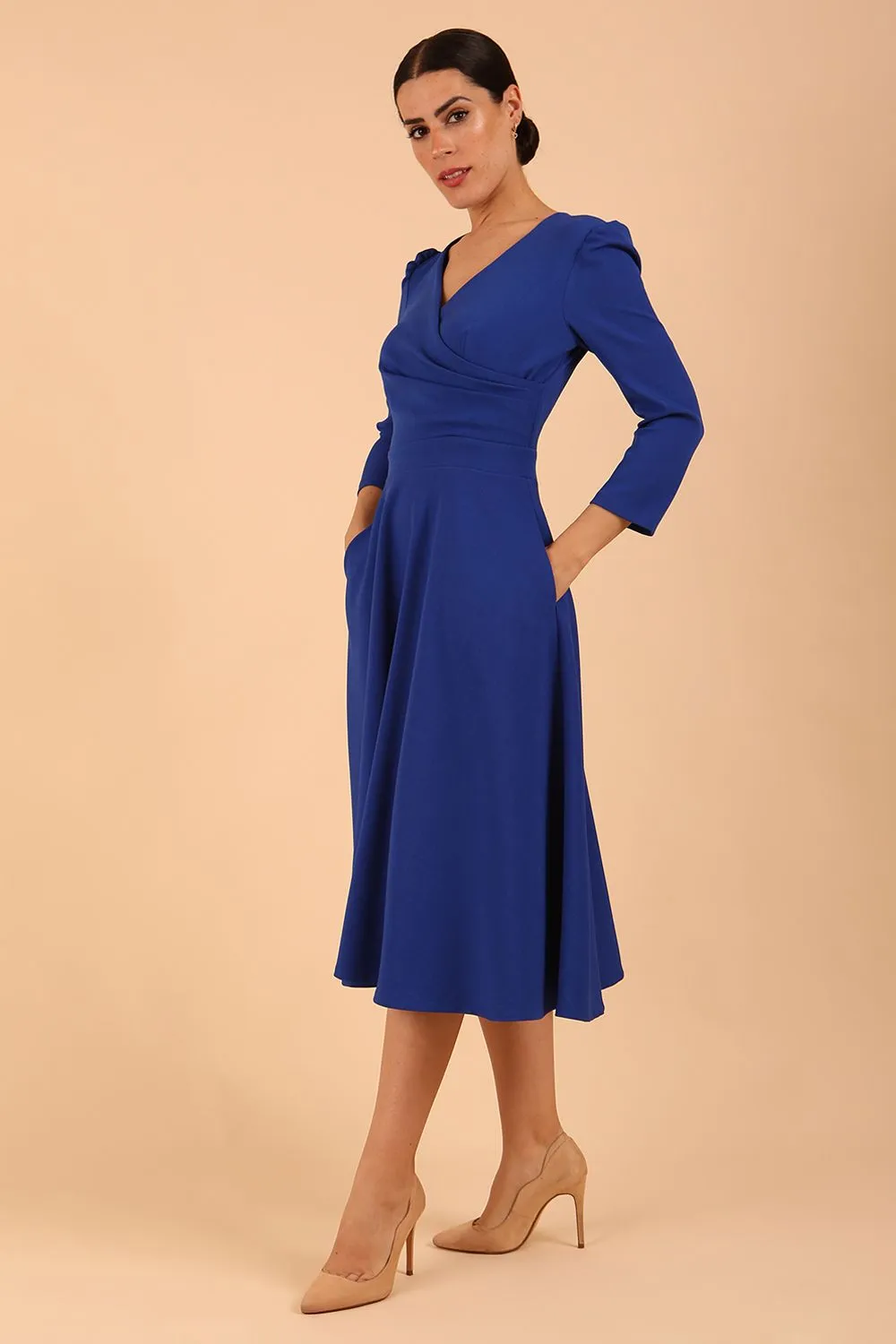 Karma 3/4 Length Sleeved Swing Dress