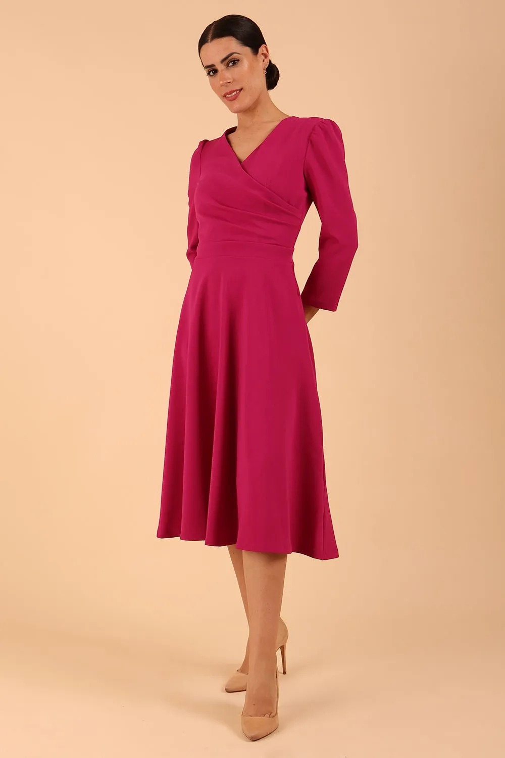 Karma 3/4 Length Sleeved Swing Dress