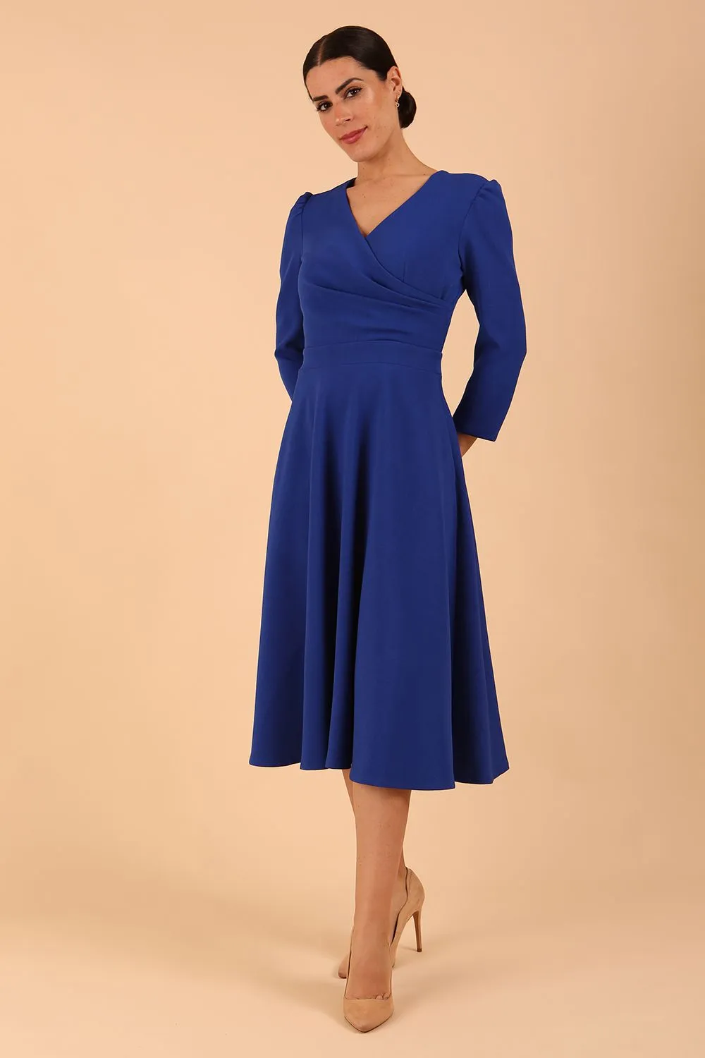 Karma 3/4 Length Sleeved Swing Dress
