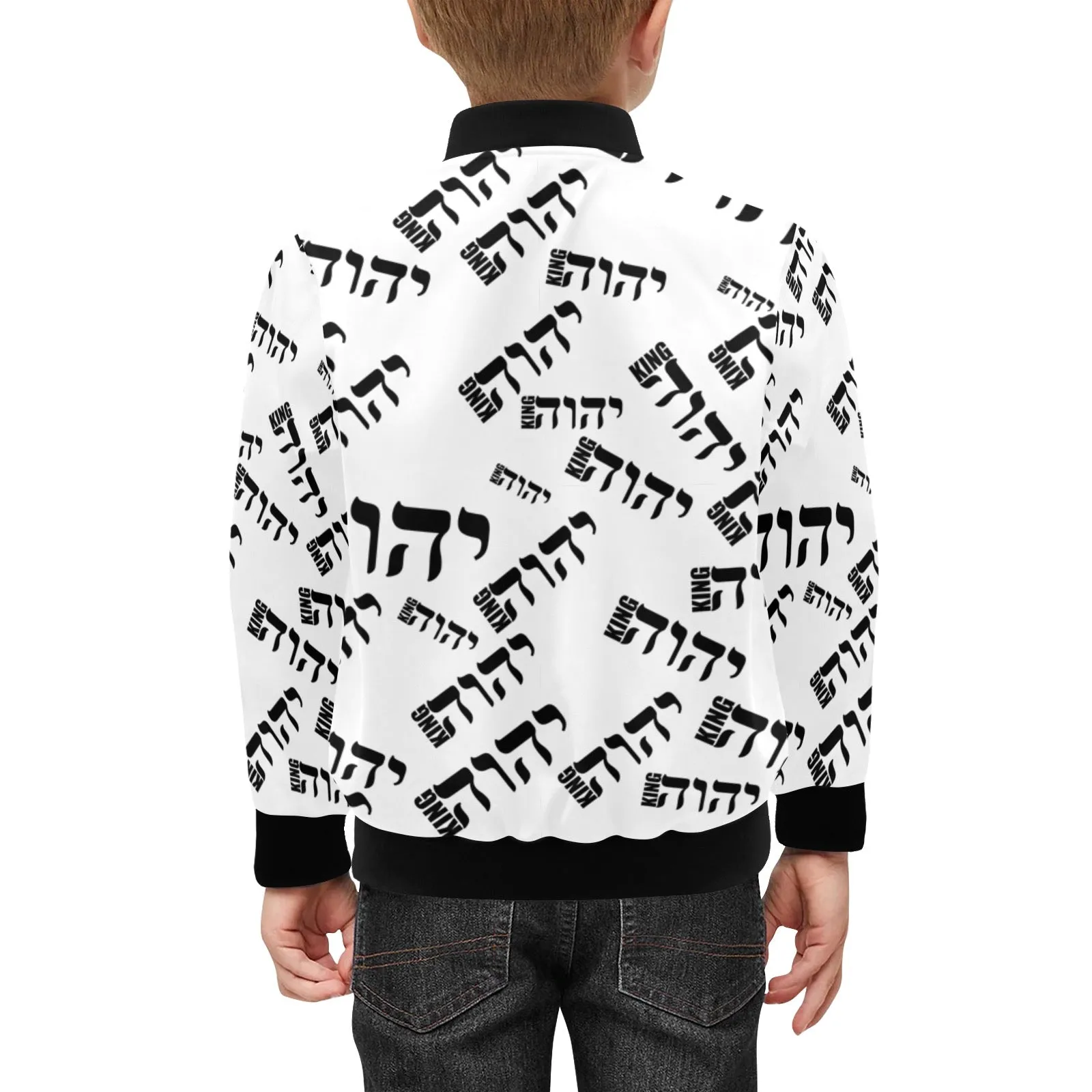 King YAHWEH Luxe III Kids' Bomber Jacket with Pockets (Onyx)